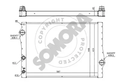 Радиатор, охлаждение двигателя SOMORA купить