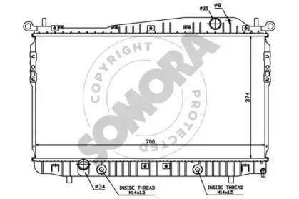 Радиатор, охлаждение двигателя SOMORA купить