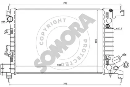 Радиатор, охлаждение двигателя SOMORA купить