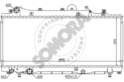 Радиатор, охлаждение двигателя SOMORA купить