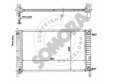 Радиатор, охлаждение двигателя SOMORA купить