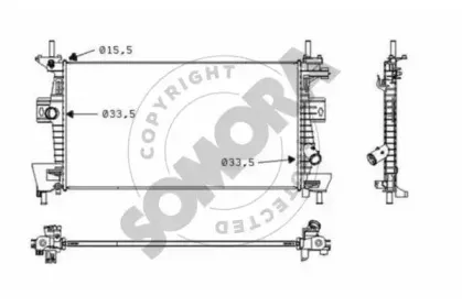 Радиатор, охлаждение двигателя SOMORA купить