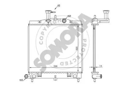 Радиатор, охлаждение двигателя SOMORA купить