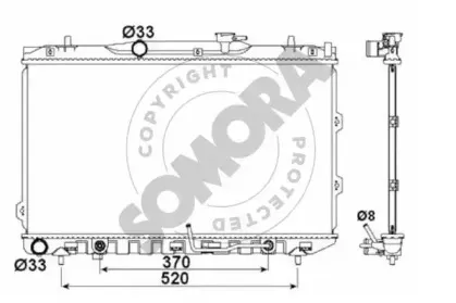Радиатор, охлаждение двигателя SOMORA купить