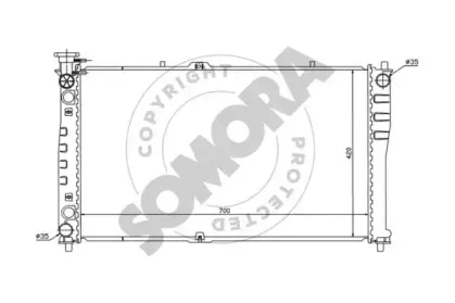 Радиатор, охлаждение двигателя SOMORA купить