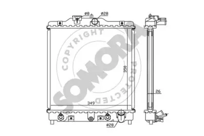 Радиатор, охлаждение двигателя SOMORA купить