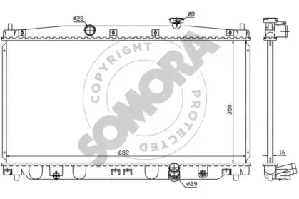 Радиатор, охлаждение двигателя SOMORA купить