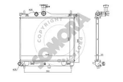 Радиатор, охлаждение двигателя SOMORA купить