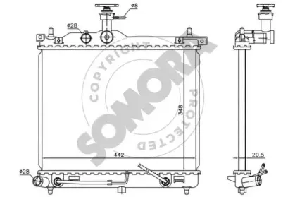 Радиатор, охлаждение двигателя SOMORA купить