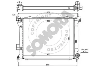 Радиатор, охлаждение двигателя SOMORA купить
