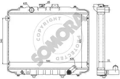 Радиатор, охлаждение двигателя SOMORA купить