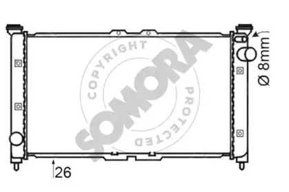 Радиатор, охлаждение двигателя SOMORA купить