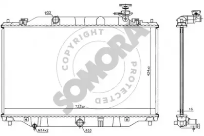 Радиатор, охлаждение двигателя SOMORA купить
