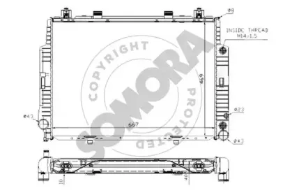 Радиатор, охлаждение двигателя SOMORA купить