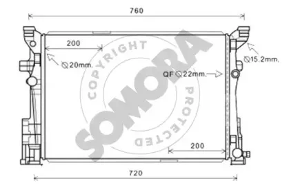 Радиатор, охлаждение двигателя SOMORA купить