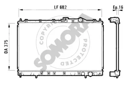 Радиатор, охлаждение двигателя SOMORA купить