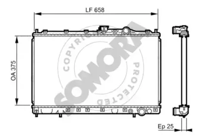 Радиатор, охлаждение двигателя SOMORA купить
