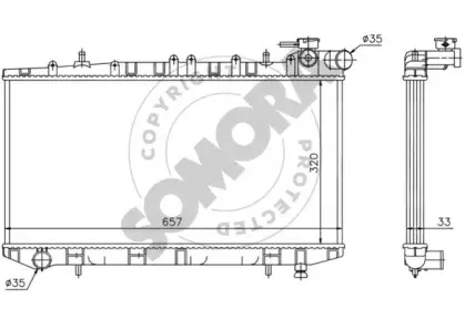 Радиатор, охлаждение двигателя SOMORA купить