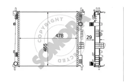 Радиатор, охлаждение двигателя SOMORA купить