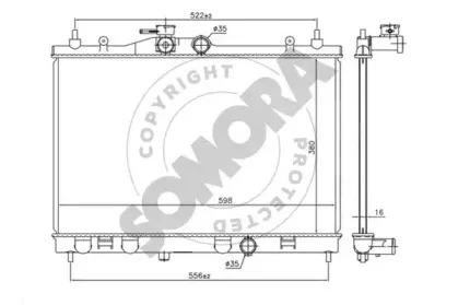 Радиатор, охлаждение двигателя SOMORA купить
