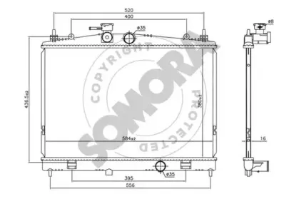 Радиатор, охлаждение двигателя SOMORA купить
