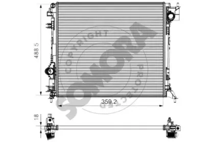 Радиатор, охлаждение двигателя SOMORA купить