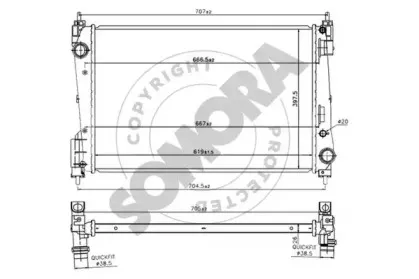 Радиатор, охлаждение двигателя SOMORA купить