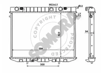 Радиатор, охлаждение двигателя SOMORA купить
