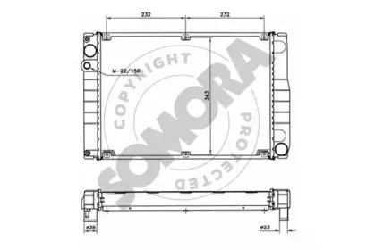 Радиатор, охлаждение двигателя SOMORA купить