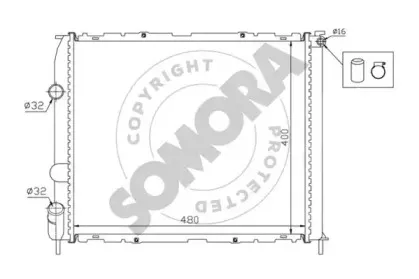 Радиатор, охлаждение двигателя SOMORA купить