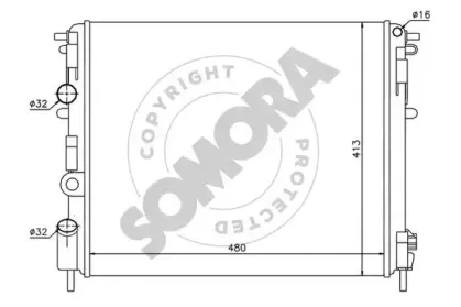 Радиатор, охлаждение двигателя SOMORA купить