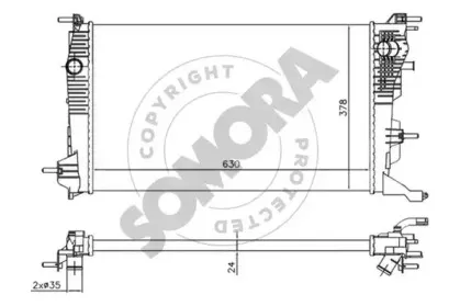 Радиатор, охлаждение двигателя SOMORA купить