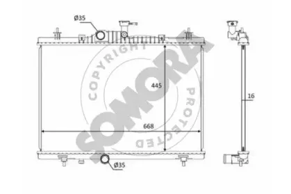 Радиатор, охлаждение двигателя SOMORA купить