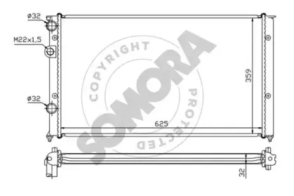 Радиатор, охлаждение двигателя SOMORA купить