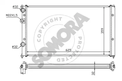 Радиатор, охлаждение двигателя SOMORA купить