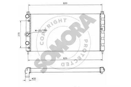 Радиатор, охлаждение двигателя SOMORA купить