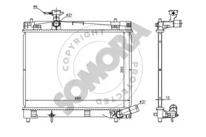 Радиатор, охлаждение двигателя SOMORA купить