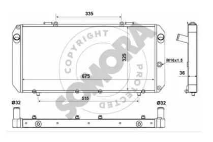 Радиатор, охлаждение двигателя SOMORA купить