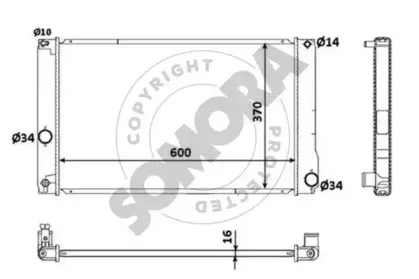 Радиатор, охлаждение двигателя SOMORA купить