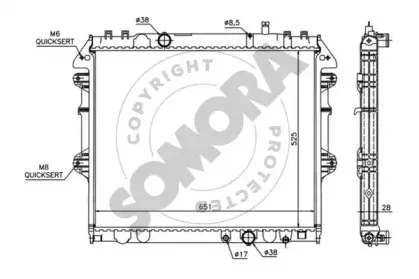 Радиатор, охлаждение двигателя SOMORA купить