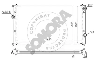 Радиатор, охлаждение двигателя SOMORA купить