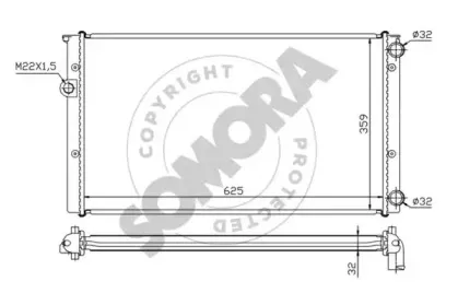 Радиатор, охлаждение двигателя SOMORA купить