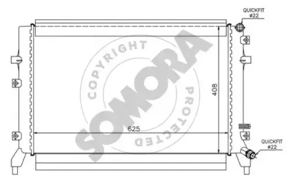 Радиатор, охлаждение двигателя SOMORA купить