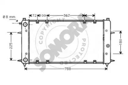 Радиатор, охлаждение двигателя SOMORA купить