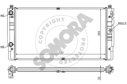 Радиатор, охлаждение двигателя SOMORA купить