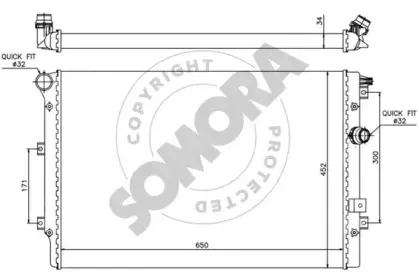 Радиатор, охлаждение двигателя SOMORA купить