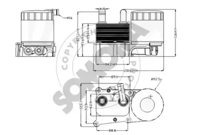 масляный радиатор, двигательное масло SOMORA купить