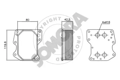 масляный радиатор, двигательное масло SOMORA купить