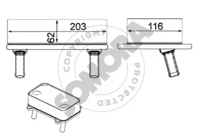 масляный радиатор, двигательное масло SOMORA купить