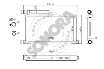 Теплообменник, отопление салона SOMORA купить